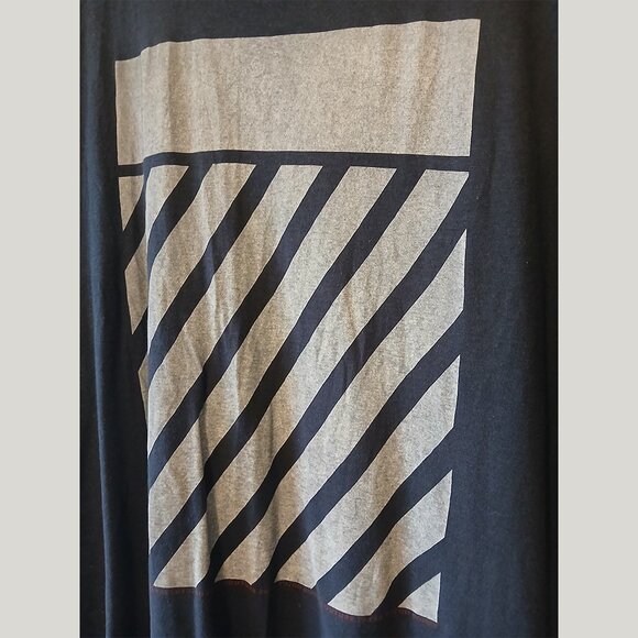 DANIELE ALESSANDRINI - Graphic striped t-shirt - Sz XL (fits L) - Picture 2 of 7